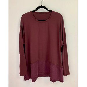 LULULEMON Oversized Long Sleeve Top, Maroon